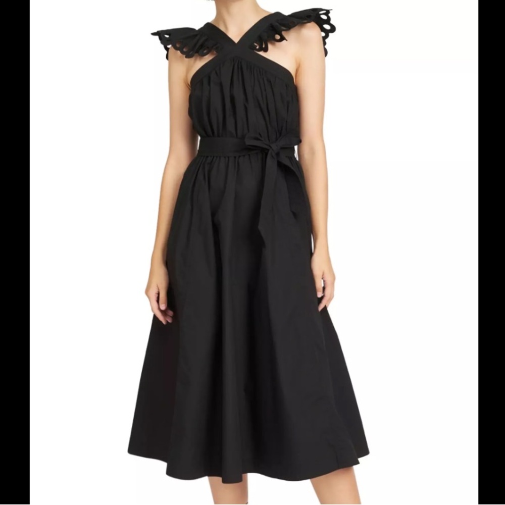 En Saison eyelet halter a line dress
